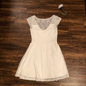 White lace skater dress! (Hollister)
